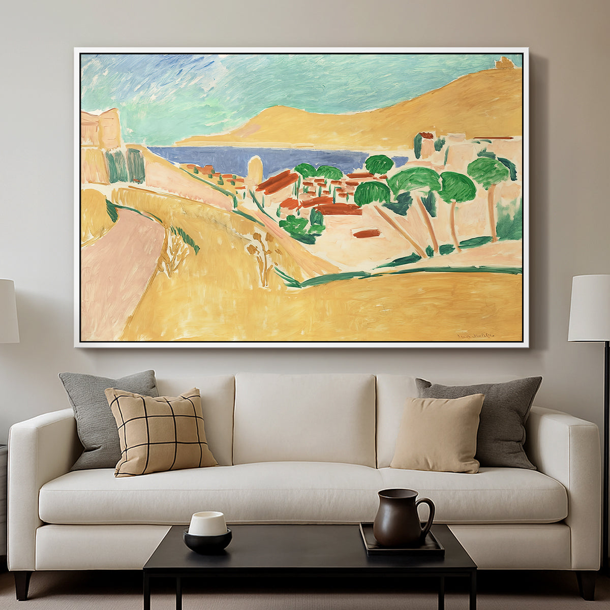 Collioure in August, c. 1911 - Floater Framed Canvas Print
