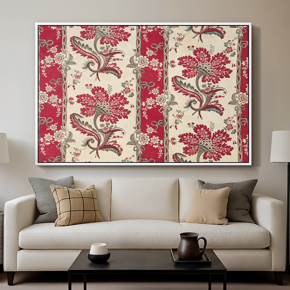The Flowering Cornucopia (La Corne Fleurie), c. 1789-1850 - Floater Framed Canvas Print