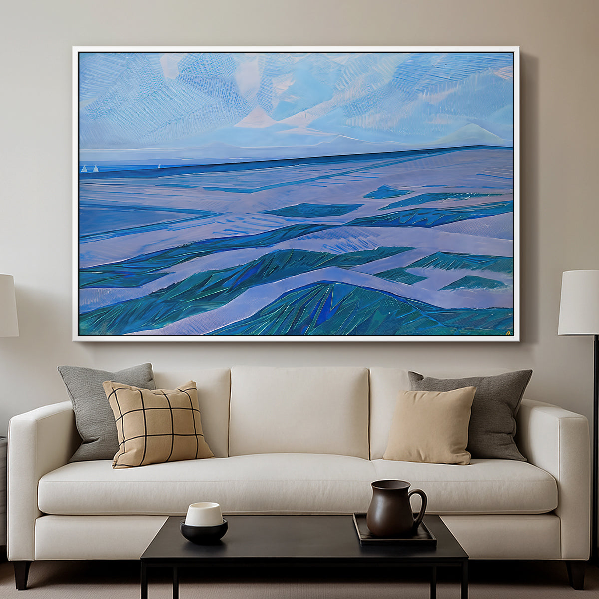 Dune Landscape, 1911 - Floater Framed Canvas Print