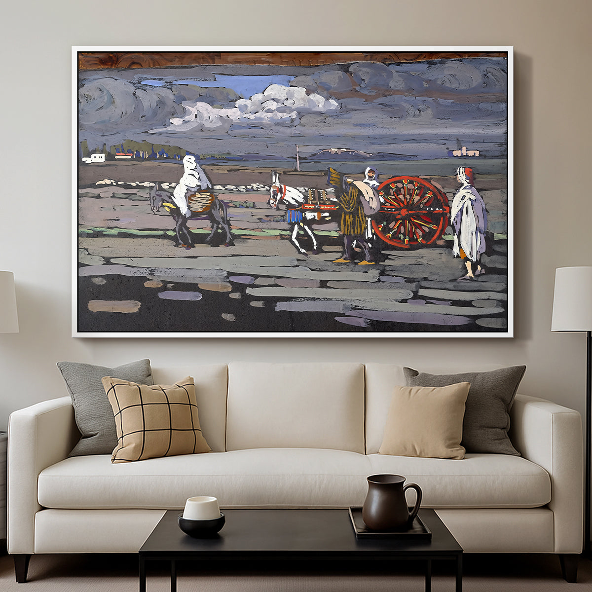 Country Road (Landstrasse), 1905 - Floater Framed Canvas Print