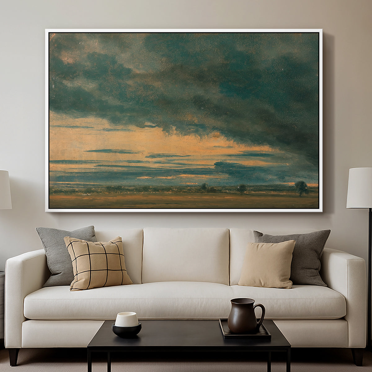 Cloud Study, c. 1821 - Floater Framed Canvas Print