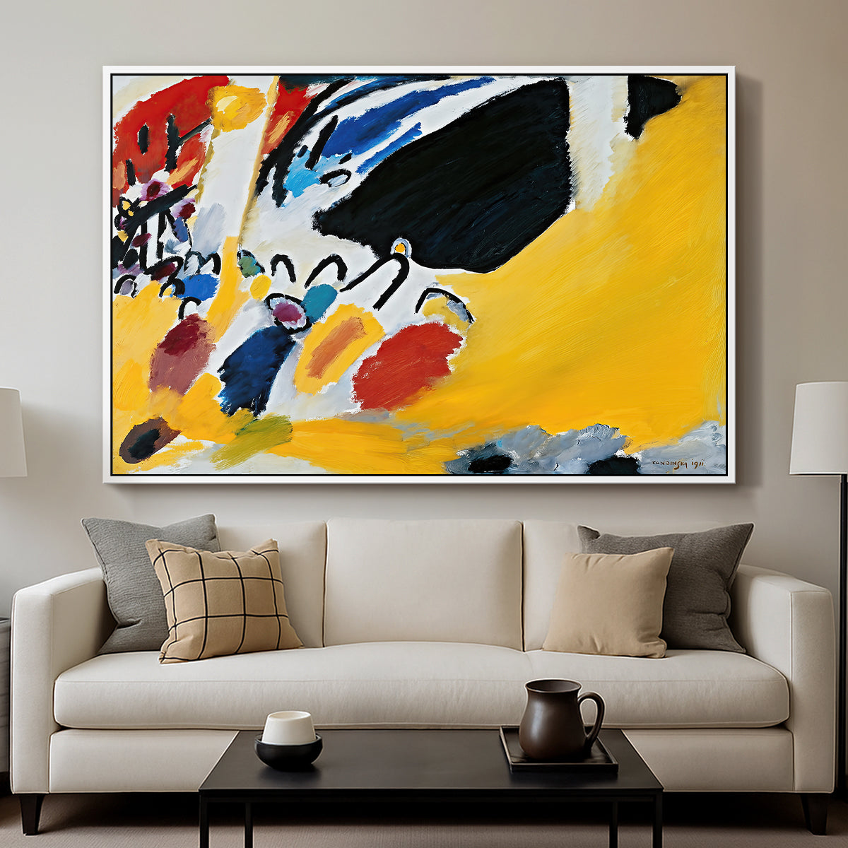 Impression III (Concert), 1911 - Floater Framed Canvas Print