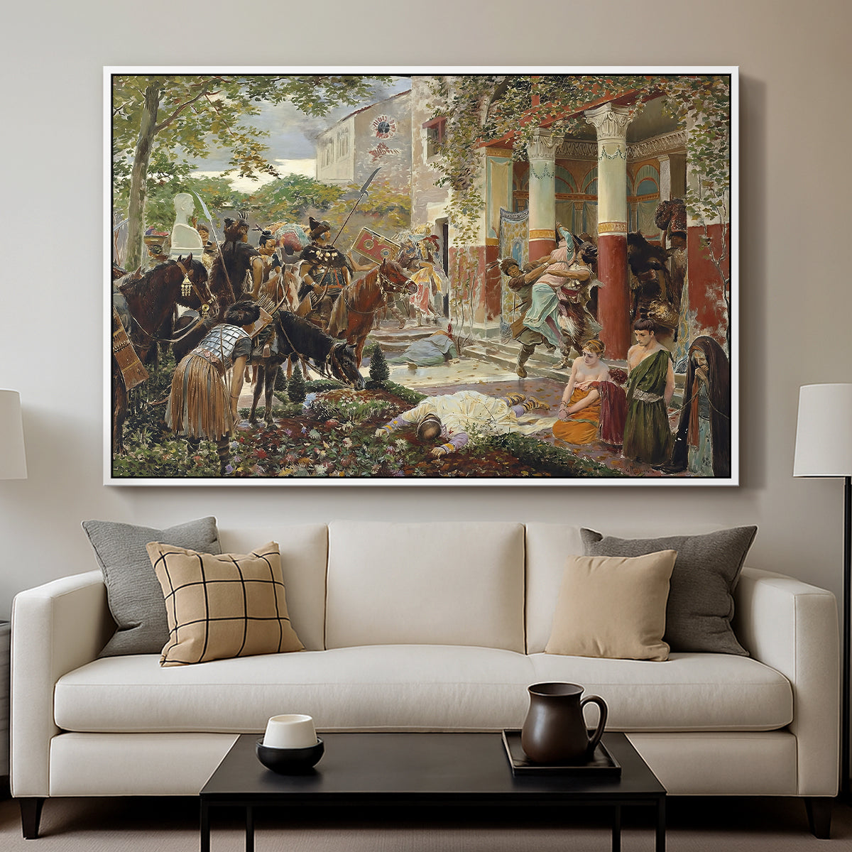 Onslaught of the Tartars, c. 1938 - Floater Framed Canvas Print