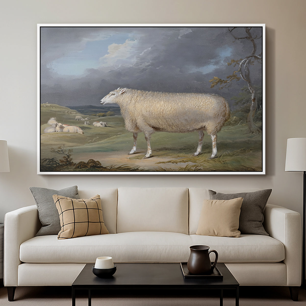 A Border Leicester Ewe, c. 1795-1800 - Floater Framed Canvas Print