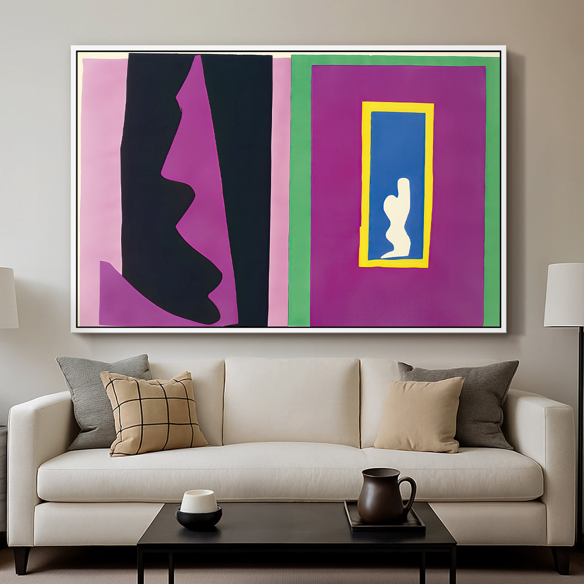 Destiny (Le destin), from Jazz, 1947 - Floater Framed Canvas Print