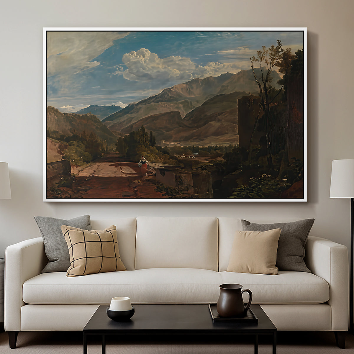 Bonneville, Savoy, 1803 - Floater Framed Canvas Print