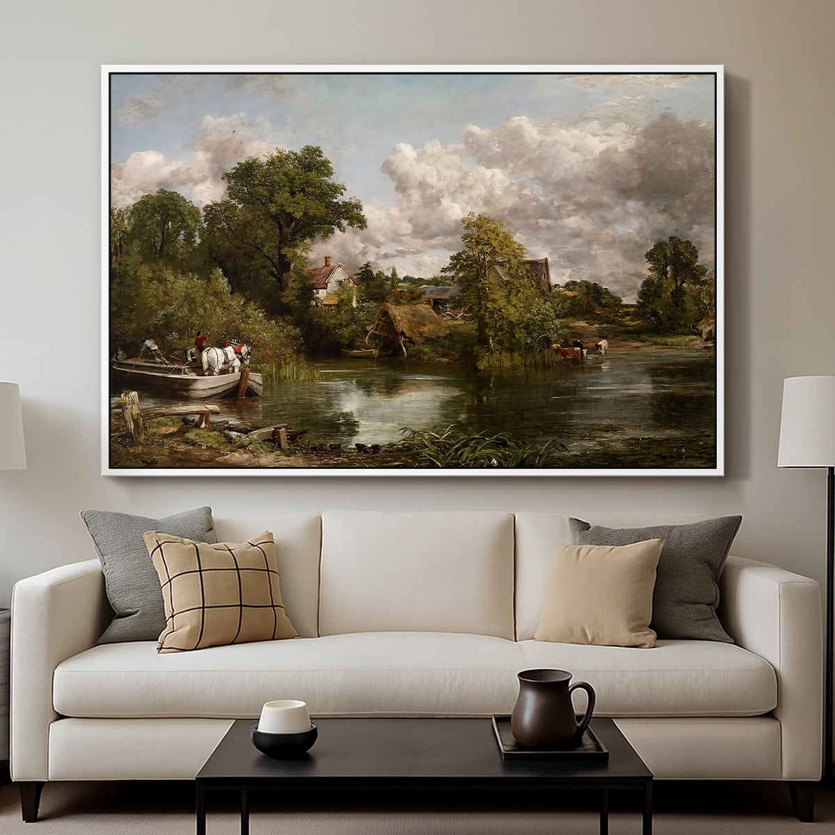 The White Horse, 1819 - Floater Framed Canvas Print