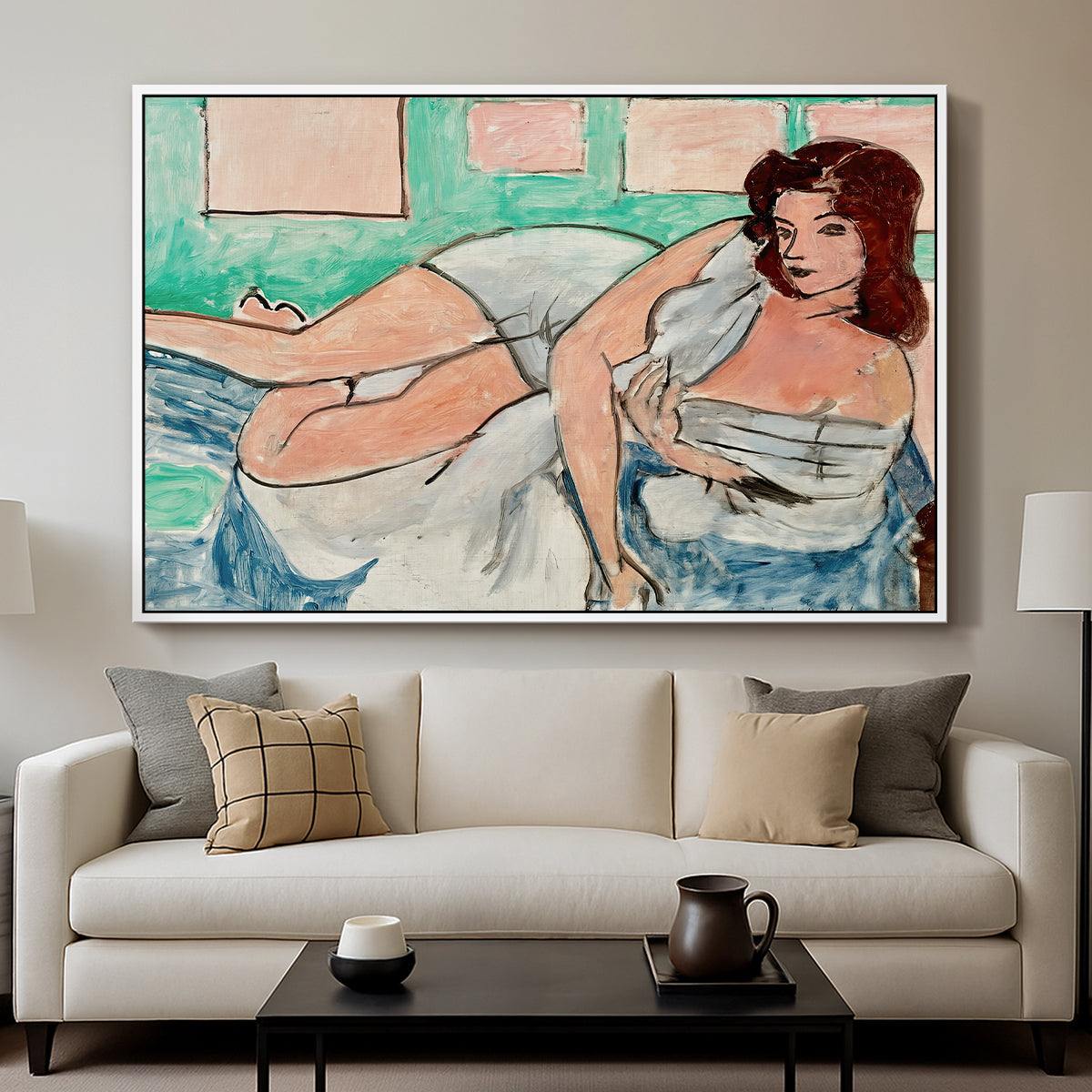 Nude in a Bathrobe (Nu au peignoir), 1941 - Floater Framed Canvas Print
