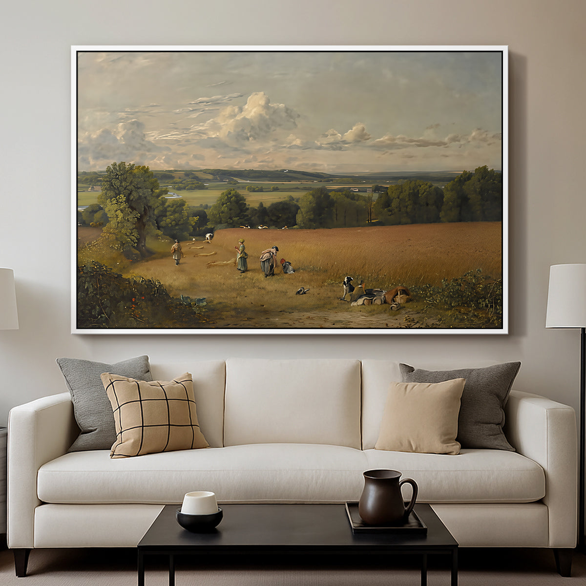 The Wheat Field, 1816 - Floater Framed Canvas Print