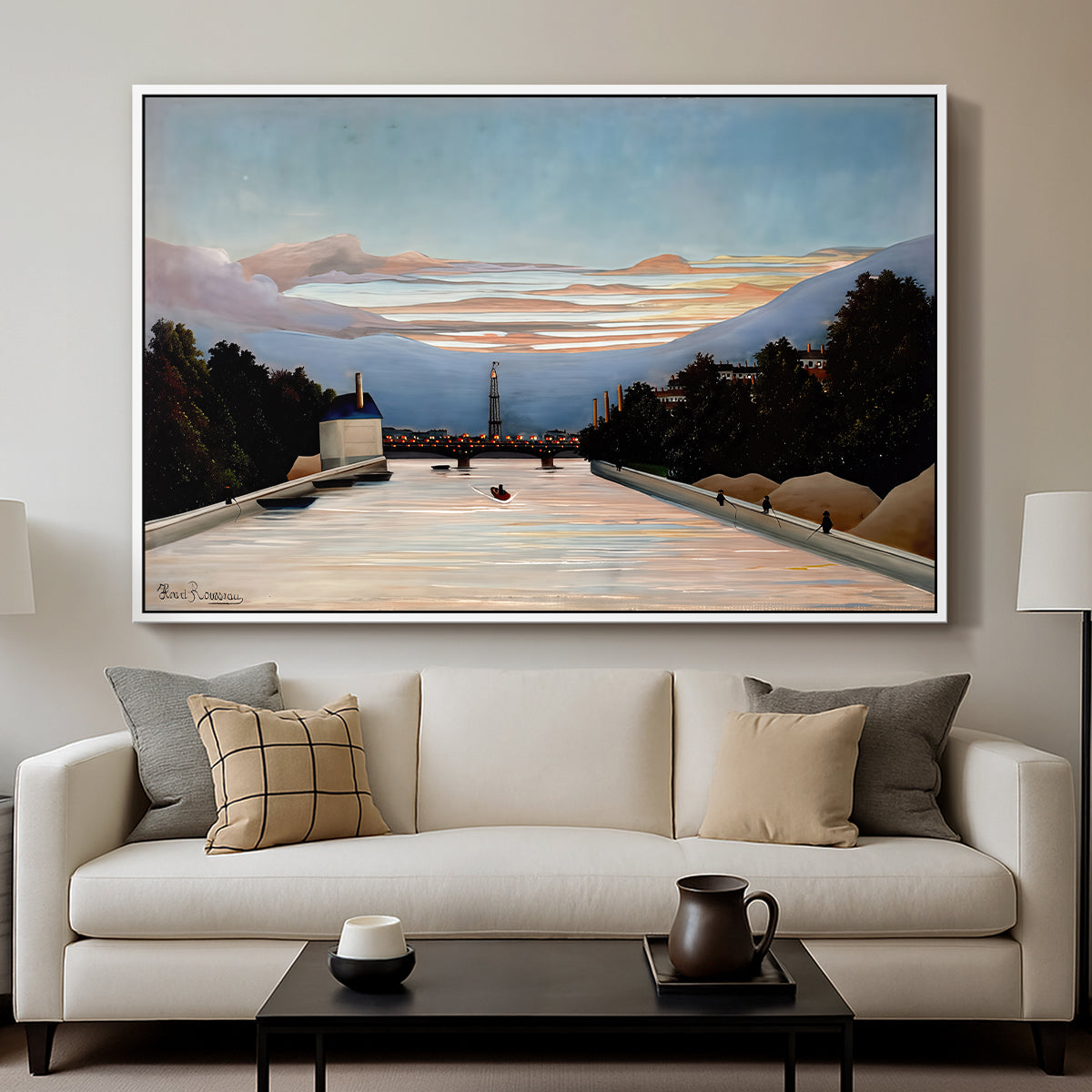The Eiffel Tower, c. 1898 - Floater Framed Canvas Print