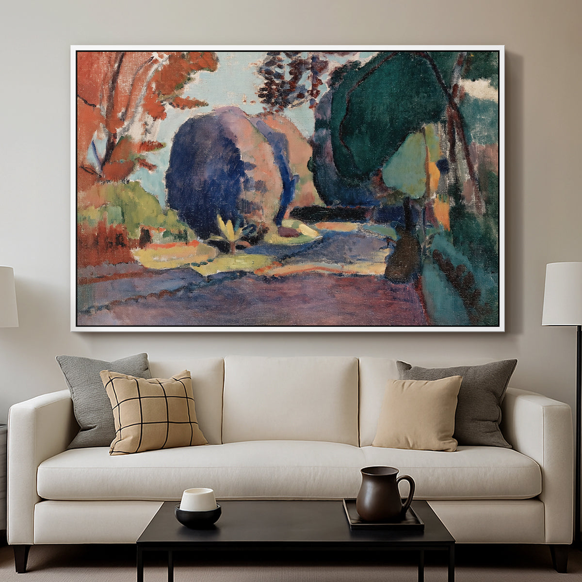 The Luxembourg Gardens, 1901 - Floater Framed Canvas Print