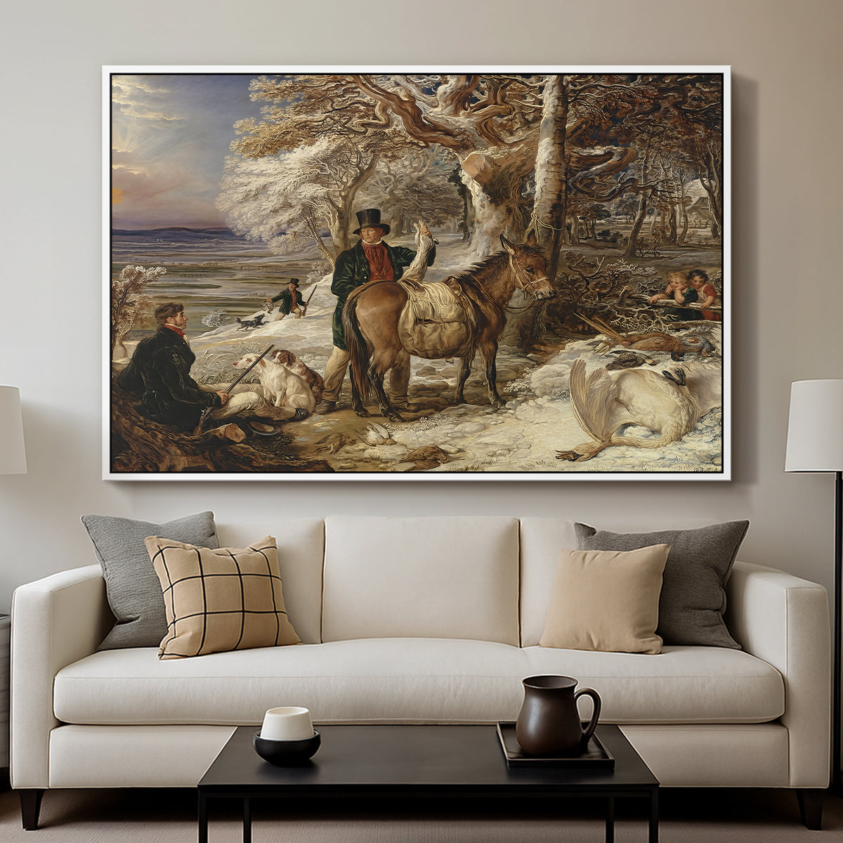 The Day's Sport, 1826 - Floater Framed Canvas Print