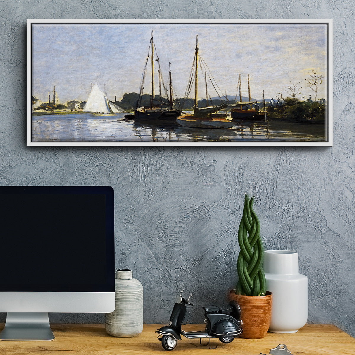 Pleasure Boats, 1872 - Floater Framed Canvas Print