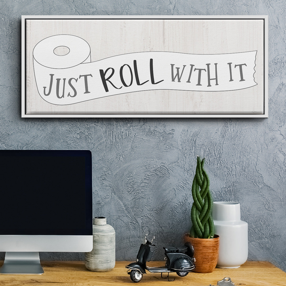 Just Roll - Floater Framed Canvas Print