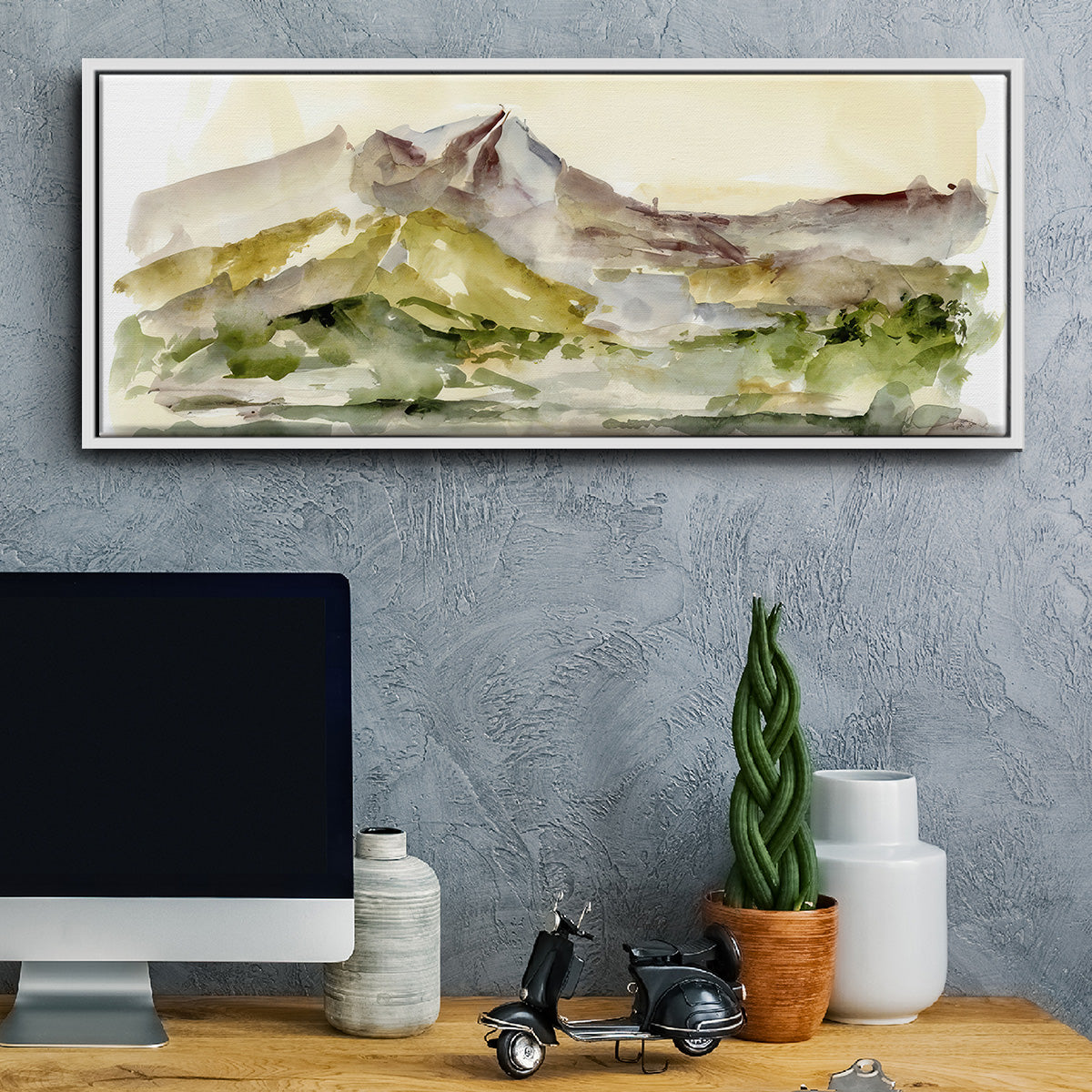 Plum Ridge I - Floater Framed Canvas Print