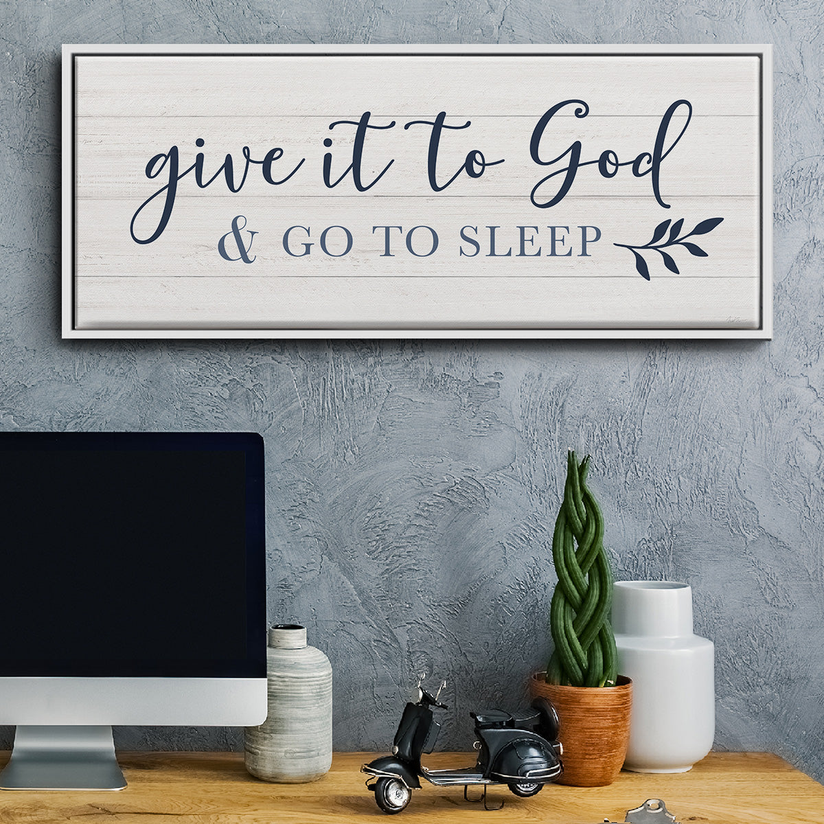 Give It To God - Floater Framed Canvas Print