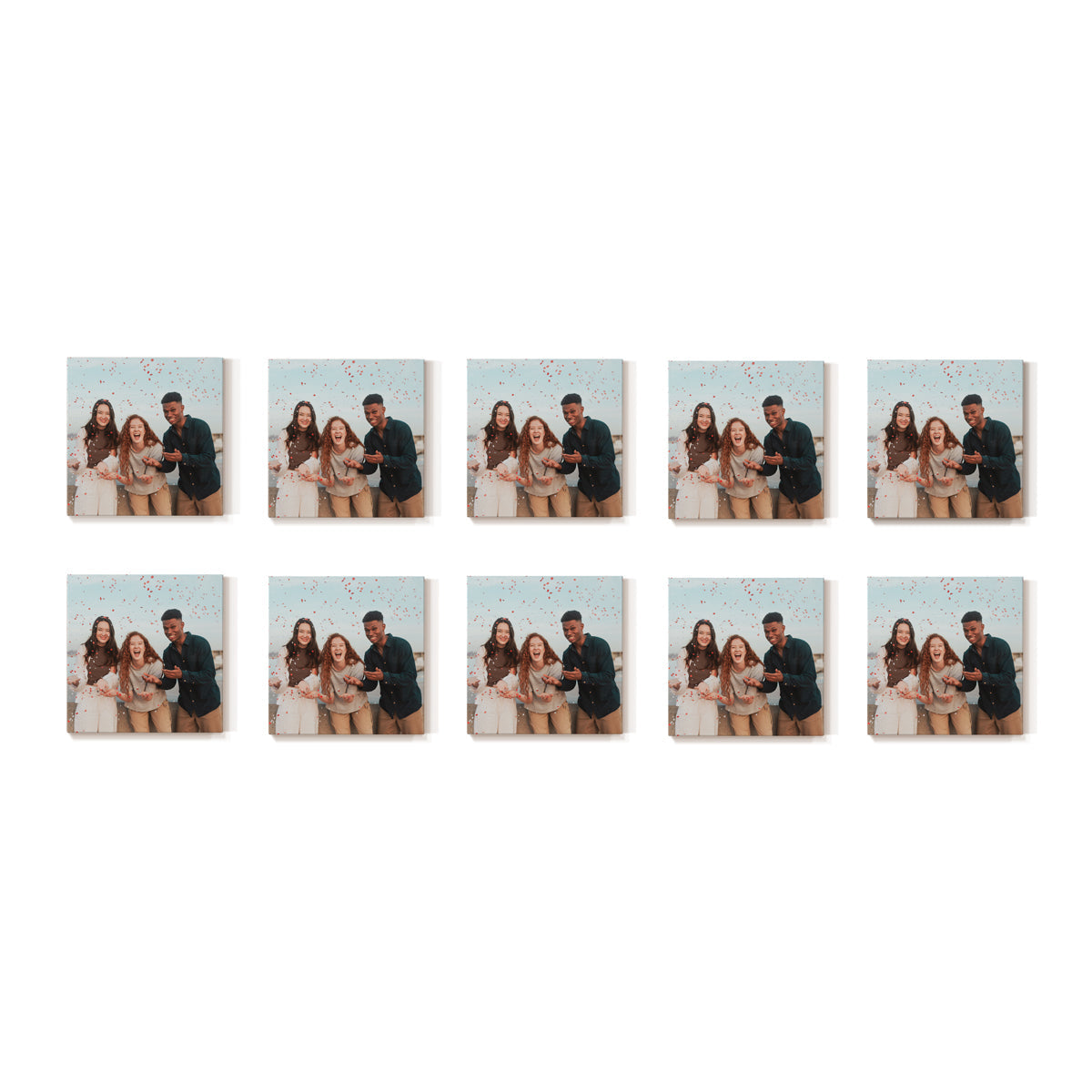 Set of 10 Restickable Custom Framed Photos - 8" x 8"