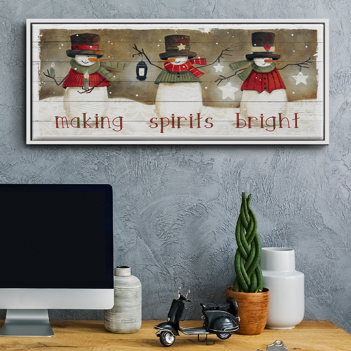 Making Spirits Bright - Floater Framed Canvas Print