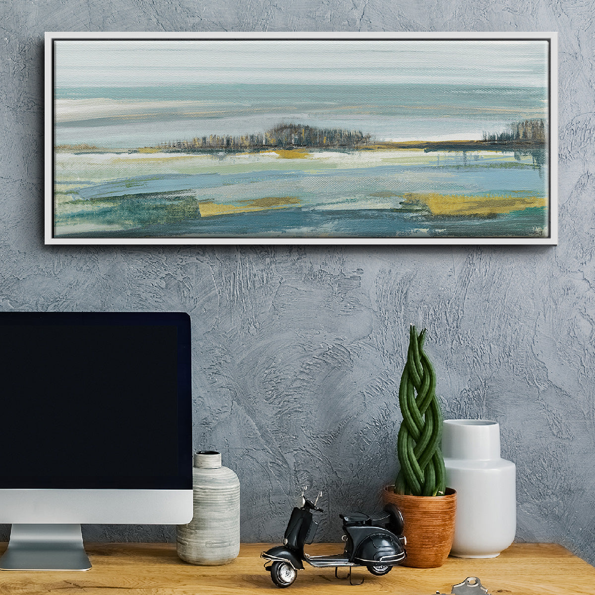 Lewbeach Vista - Floater Framed Canvas Print