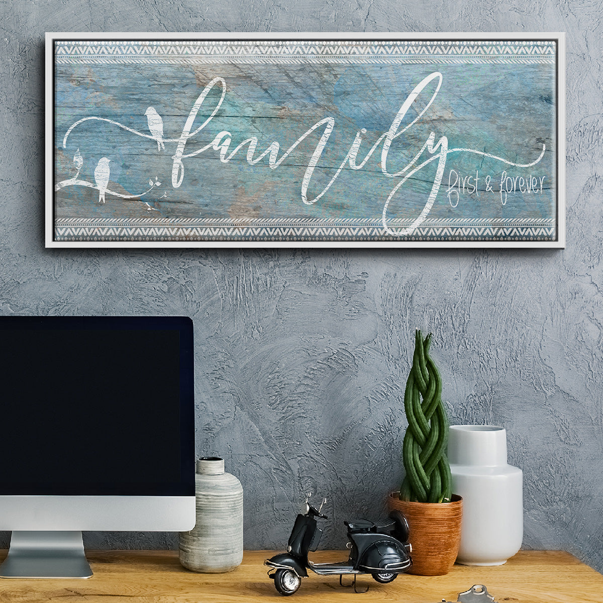 Family First - Floater Framed Canvas Print