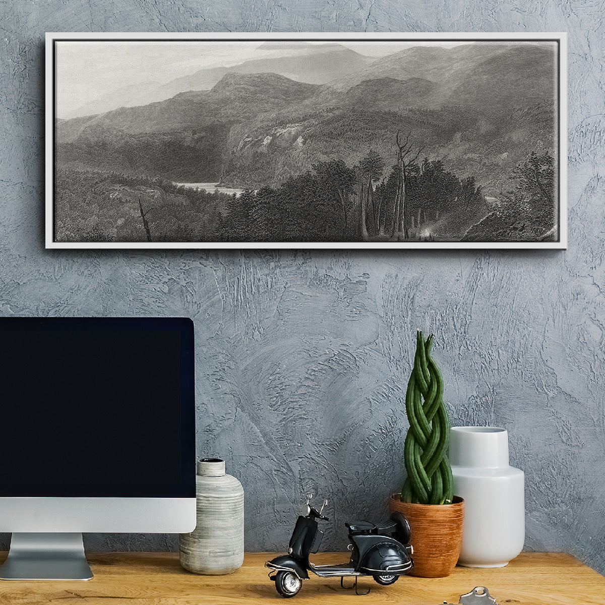 The Smoky Mountains - Floater Framed Canvas Print