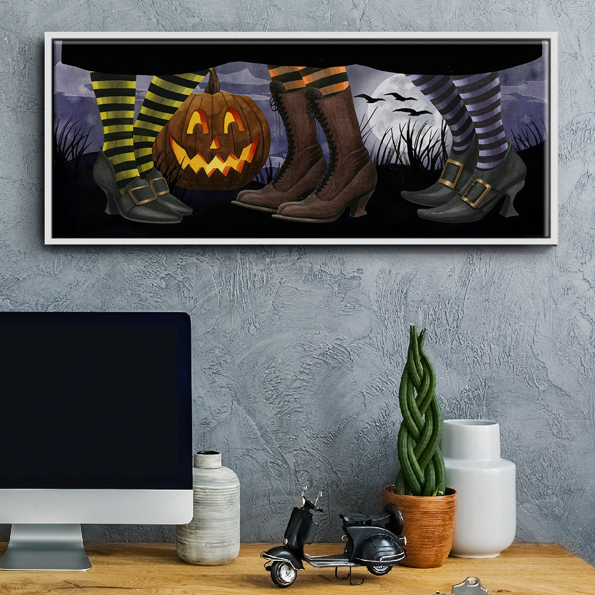 Midnight Magic Collection D - Floater Framed Canvas Print