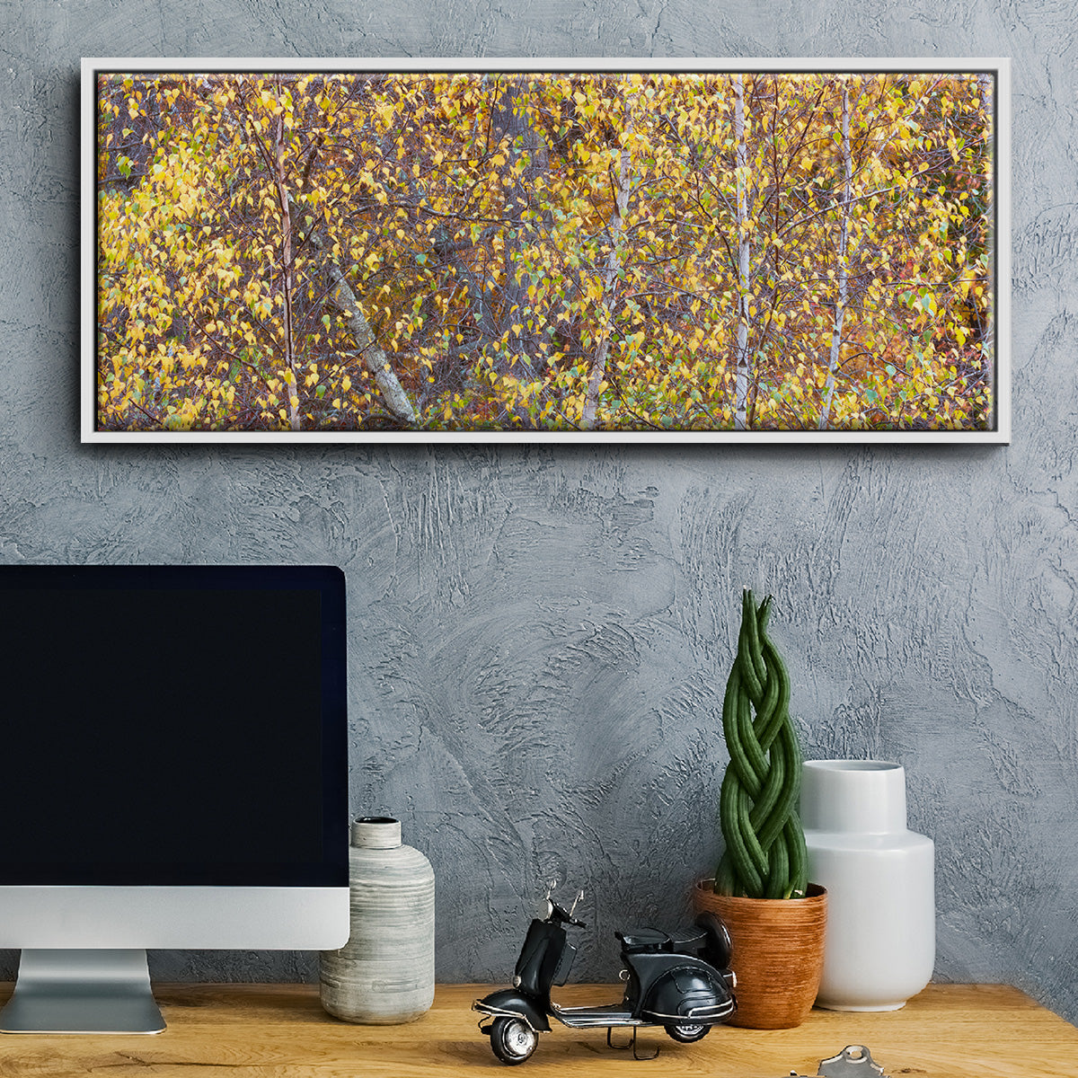 Tree Panorama III - Floater Framed Canvas Print