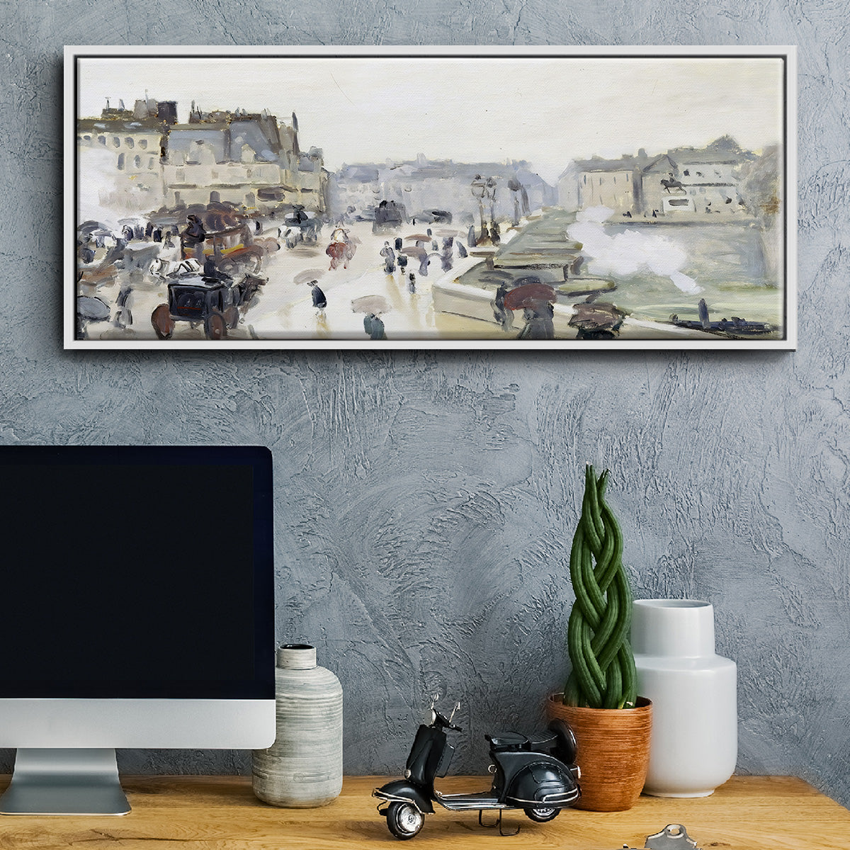 The Pont Neuf, 1872 - Floater Framed Canvas Print