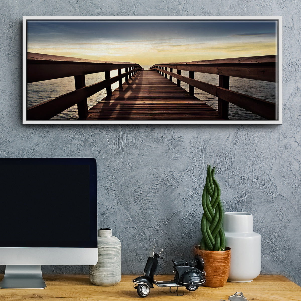 Naples Cove - Floater Framed Canvas Print