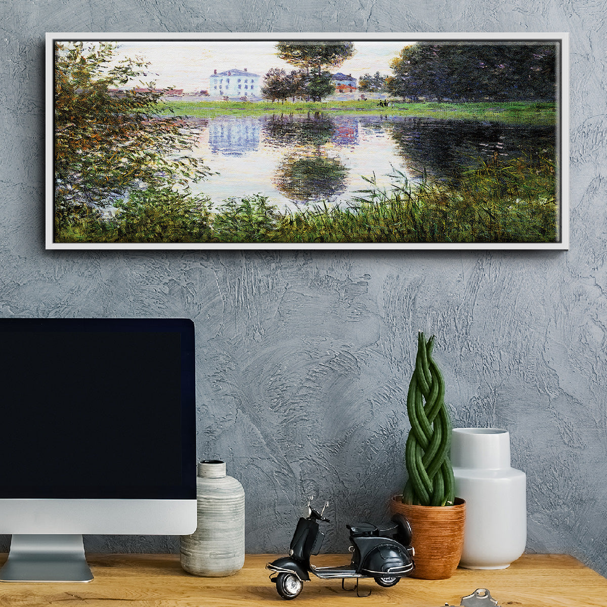 The Ball Shaped Tree, Argenteuil, 1876 - Floater Framed Canvas Print