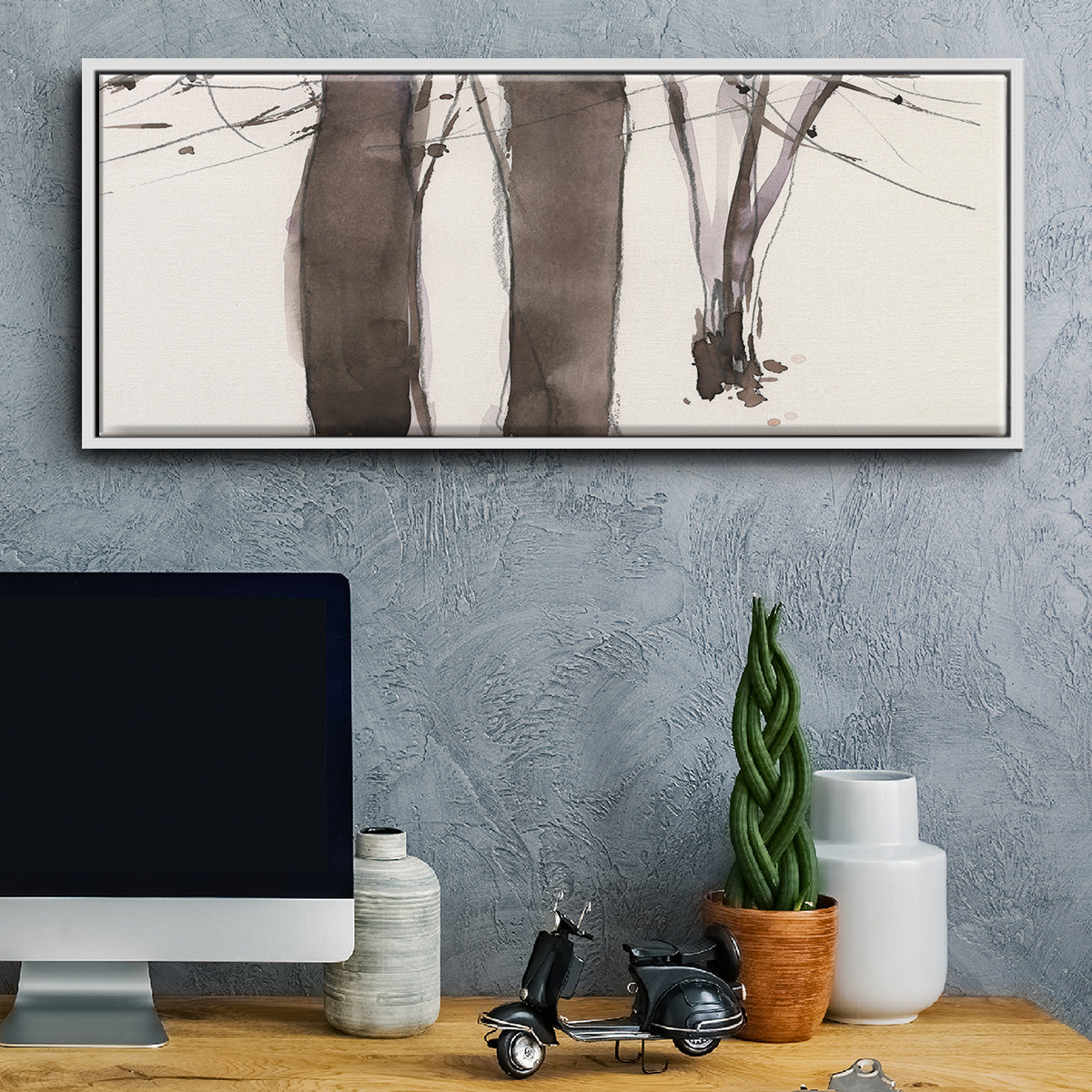Under the Winter Tree II - Floater Framed Canvas Print
