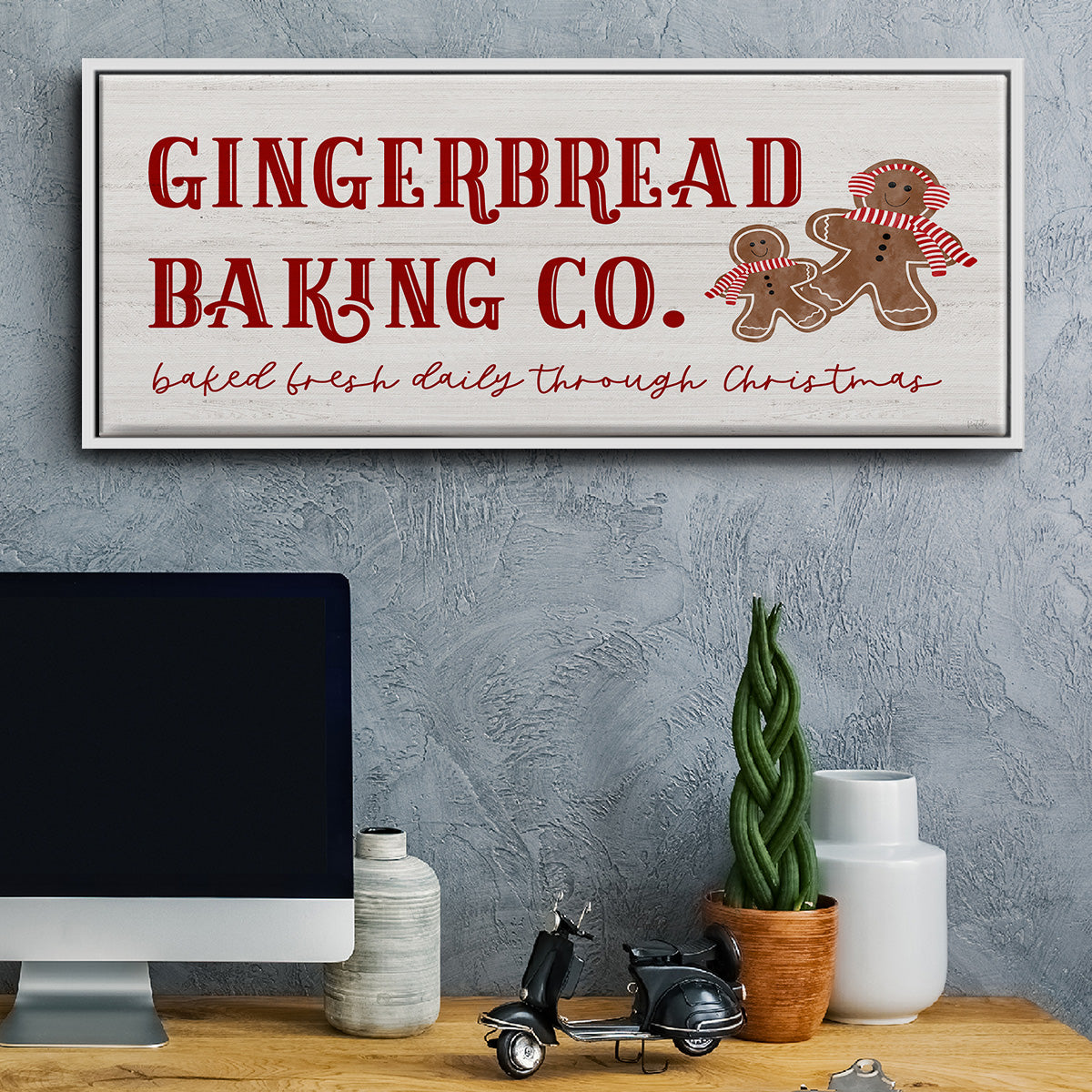 Gingerbread Baking Co - Floater Framed Canvas Print
