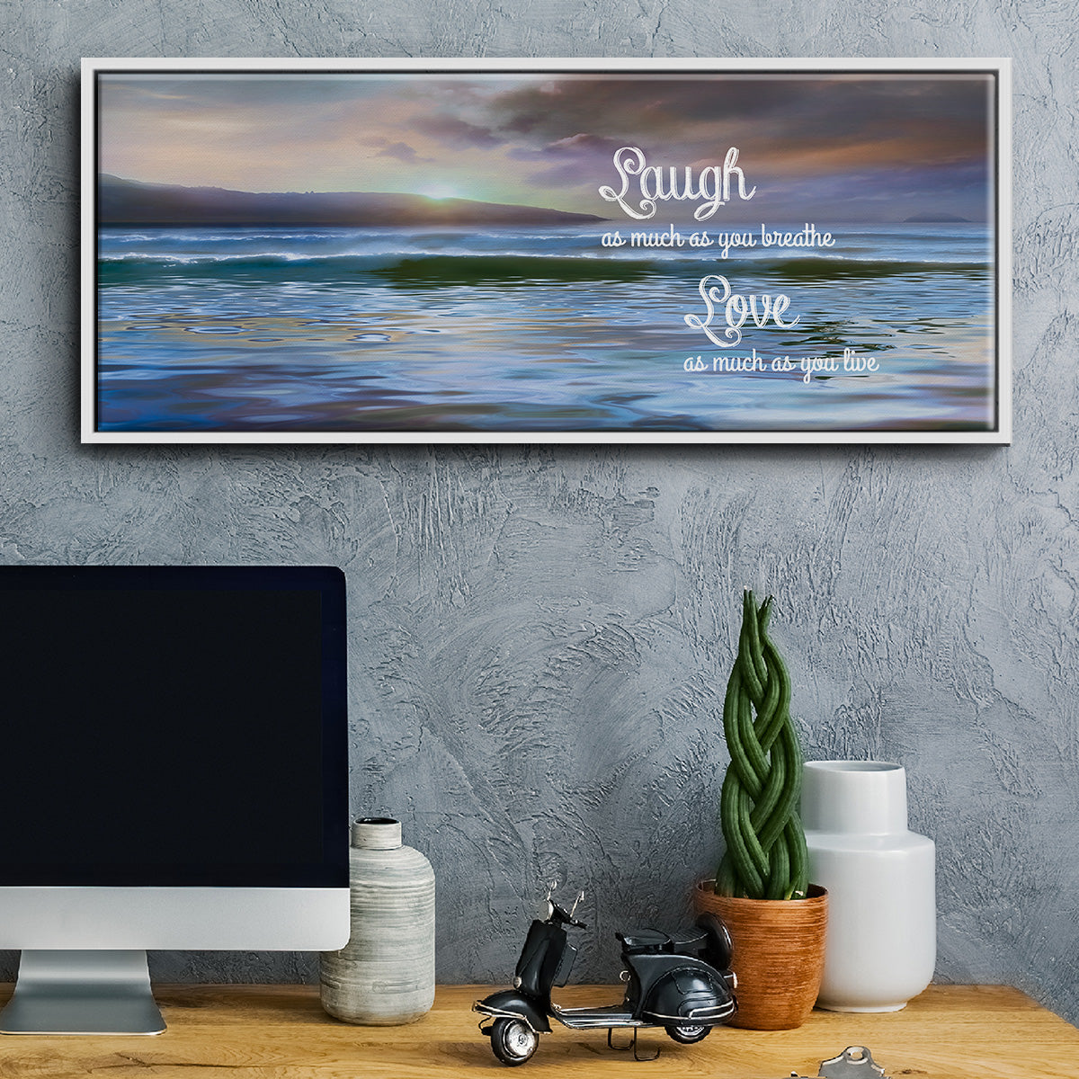 Laugh As Much - Floater Framed Canvas Print