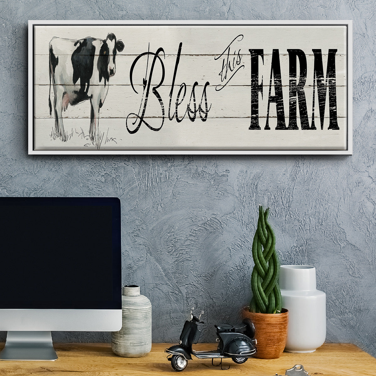 Bless This Farm - Floater Framed Canvas Print