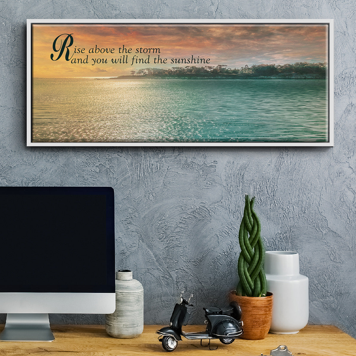 Rise Above - Floater Framed Canvas Print