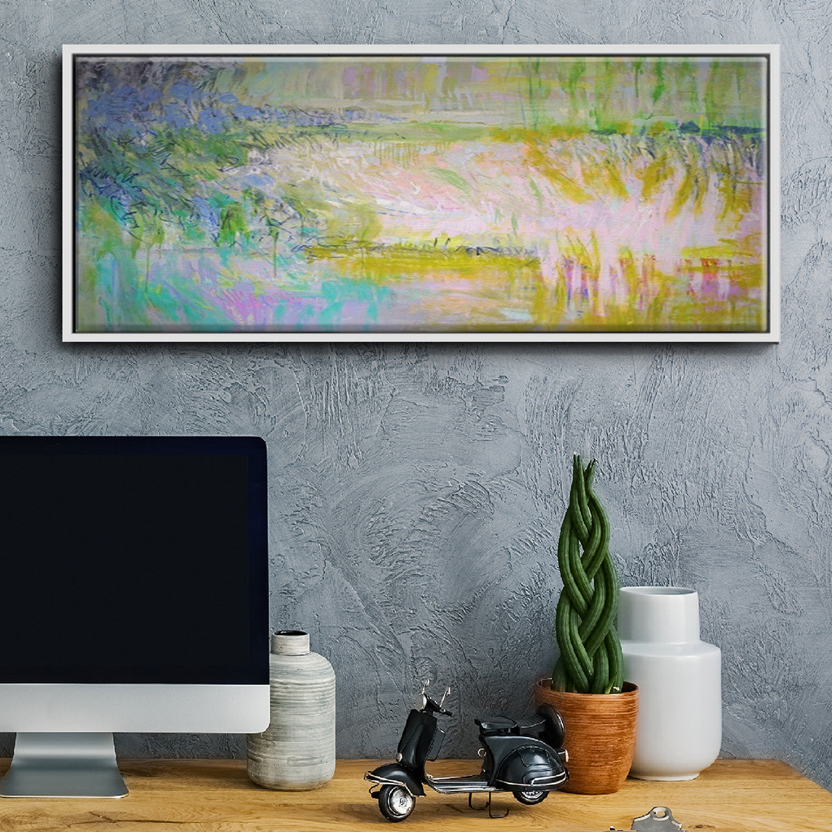 Etude - Floater Framed Canvas Print