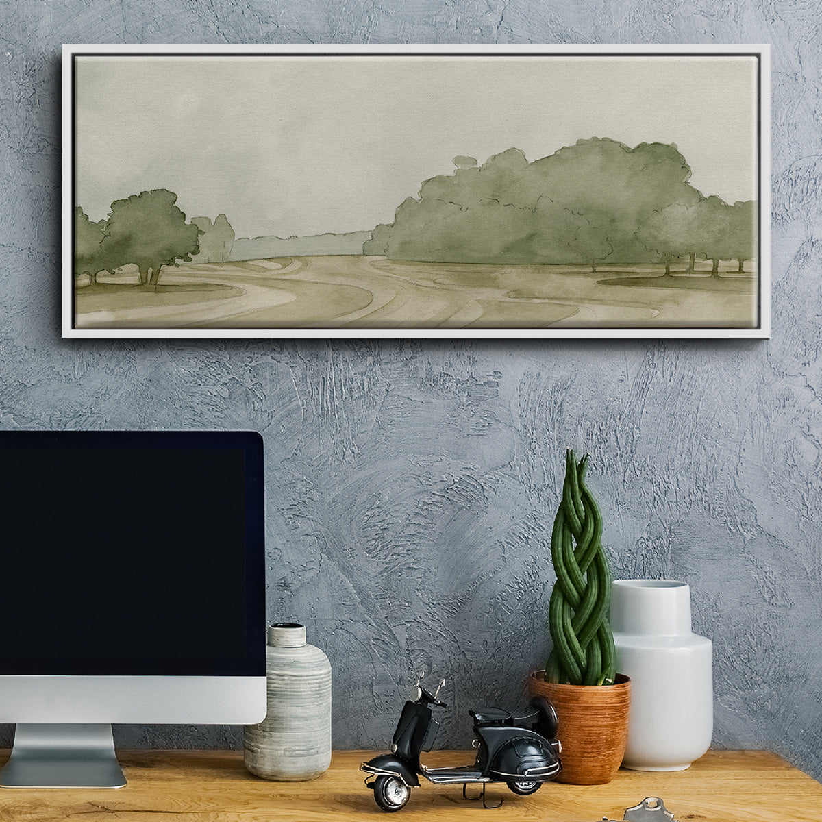 On Course II - Floater Framed Canvas Print