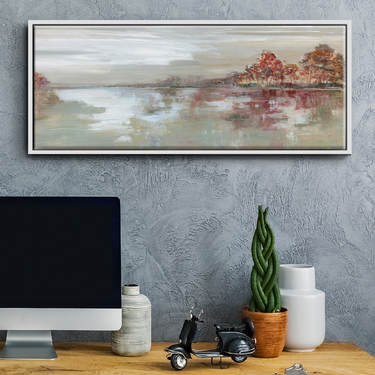 Scenic Sunrise - Floater Framed Canvas Print
