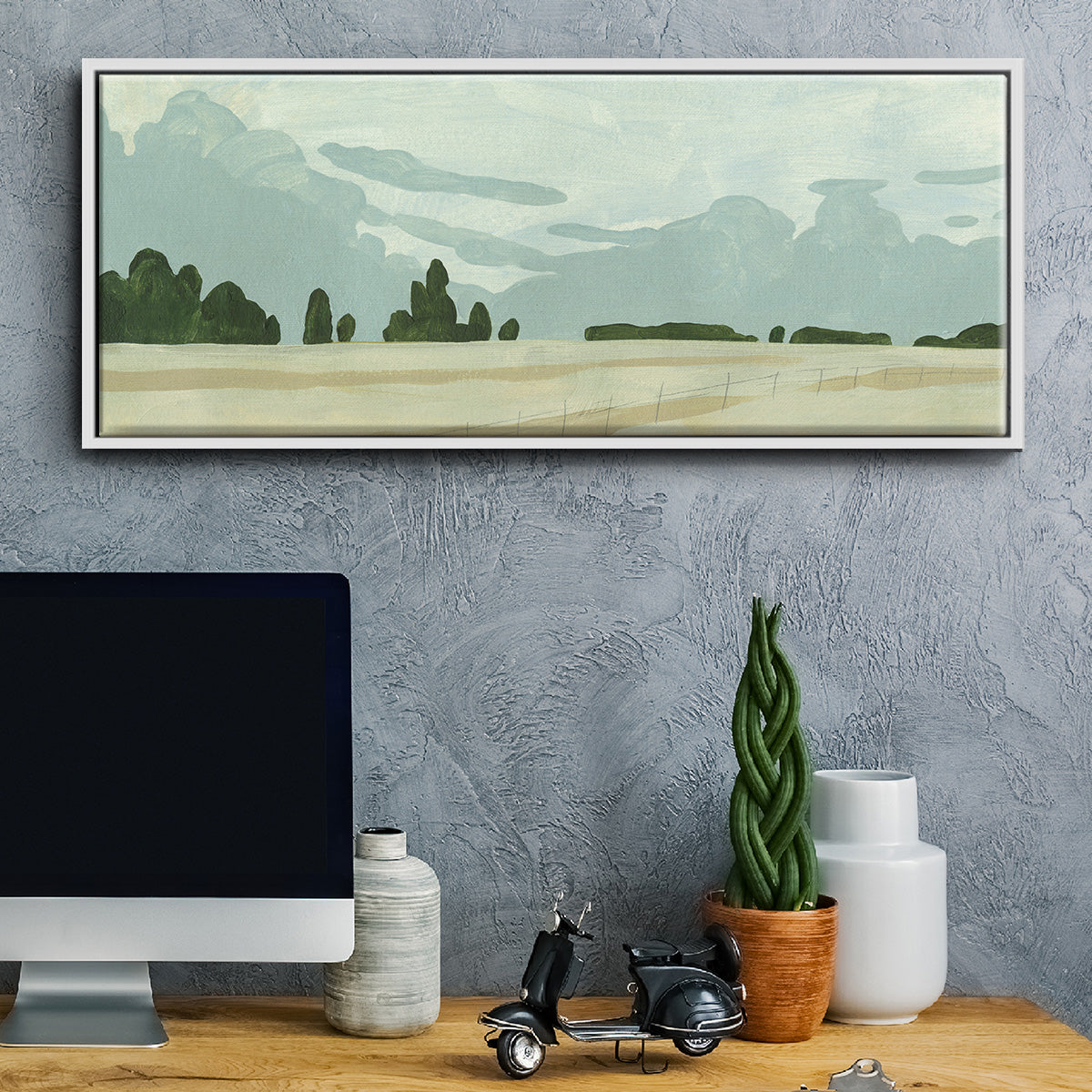 Farmland Study I - Floater Framed Canvas Print