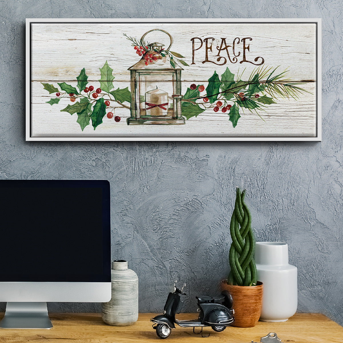 Rustic Peace - Floater Framed Canvas Print