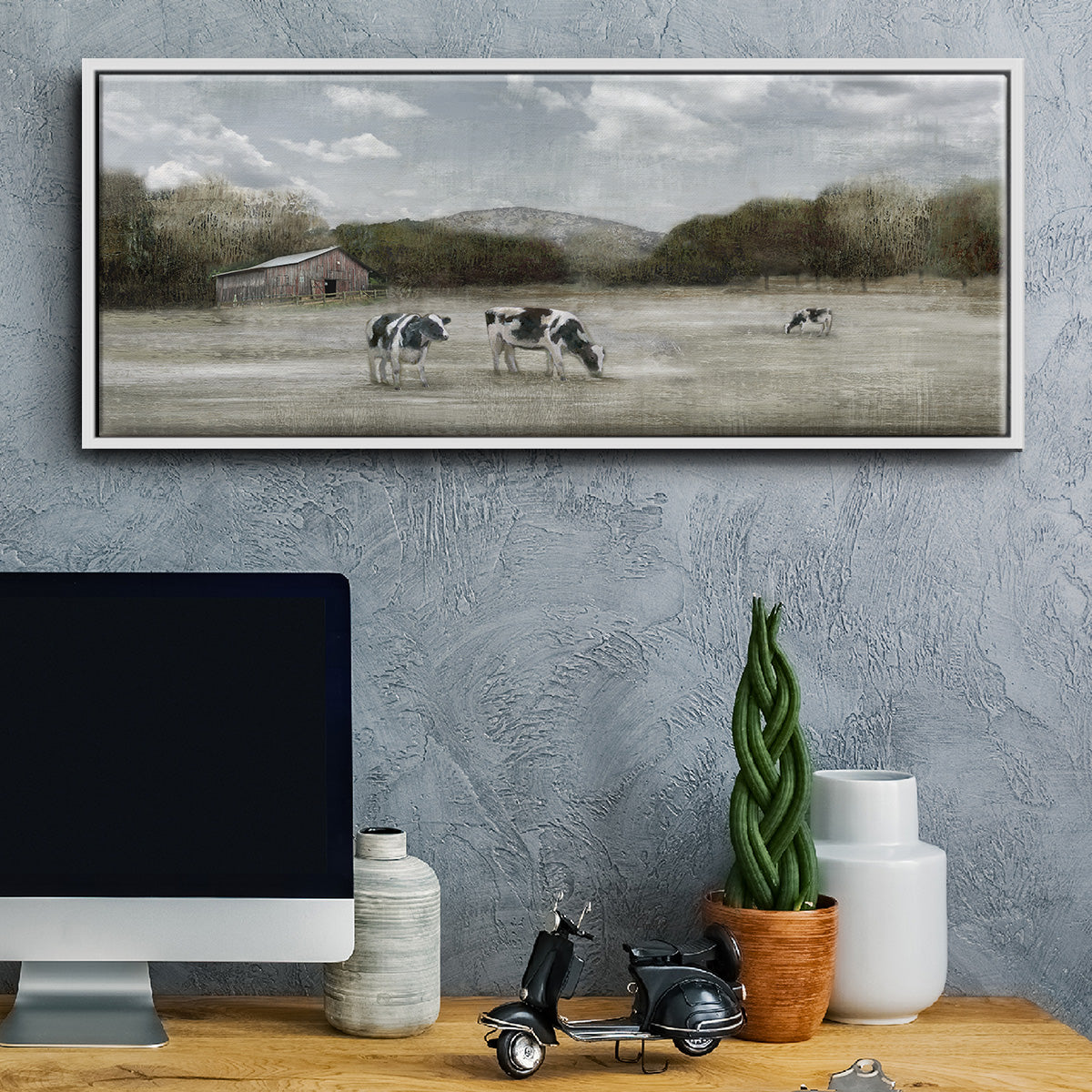 Country Satisfaction - Floater Framed Canvas Print