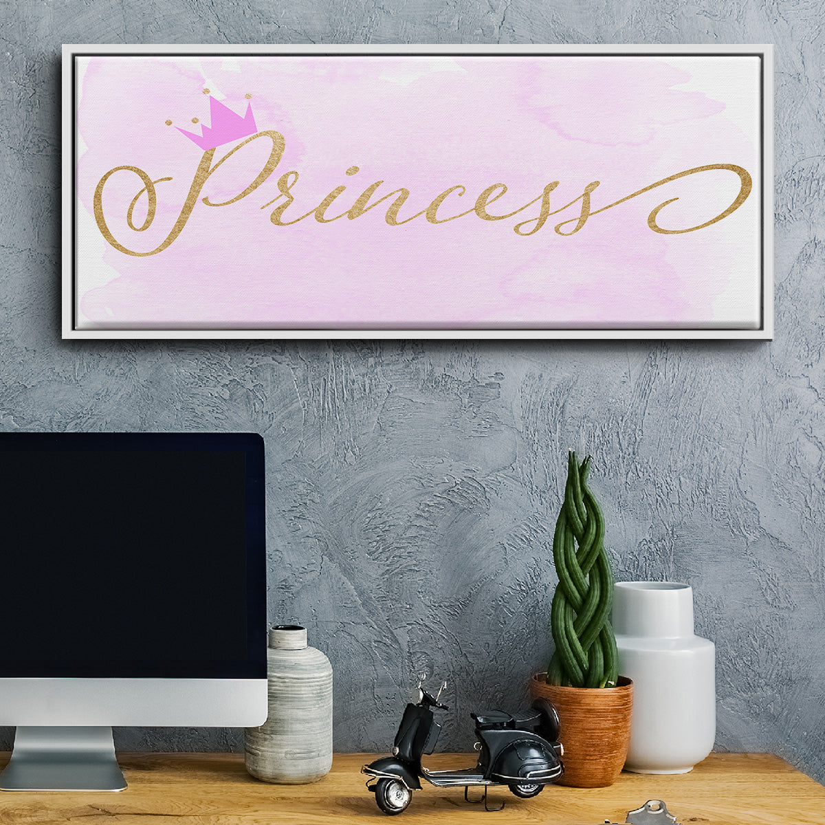 Princess - Floater Framed Canvas Print