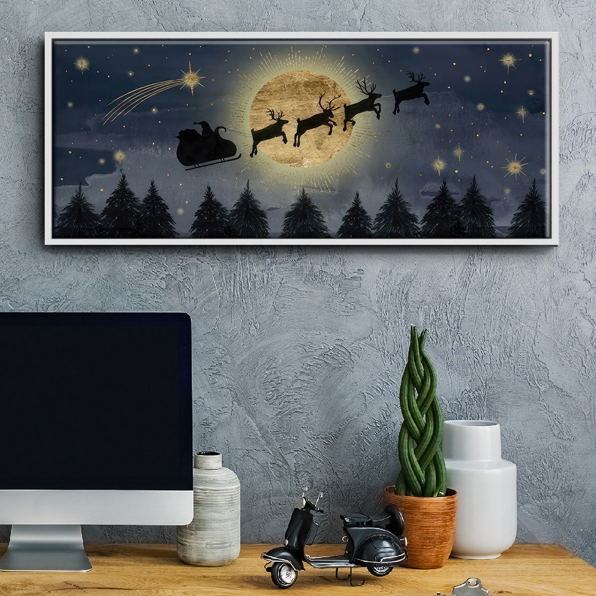 Celestial Christmas Collection D - Floater Framed Canvas Print