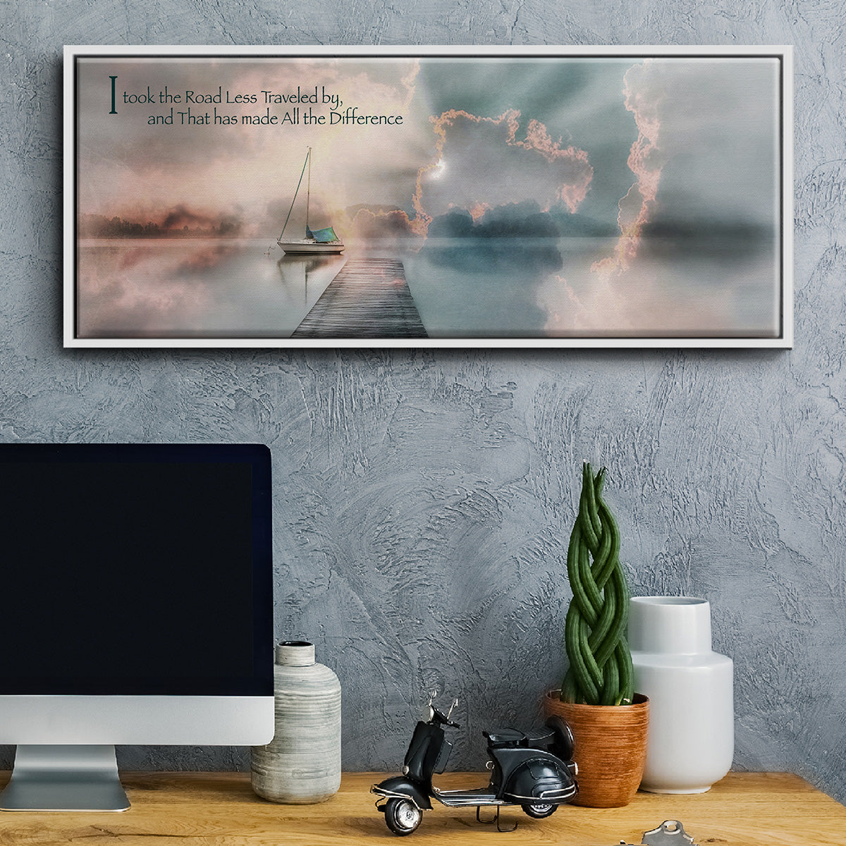 Road Less Traveled - Floater Framed Canvas Print