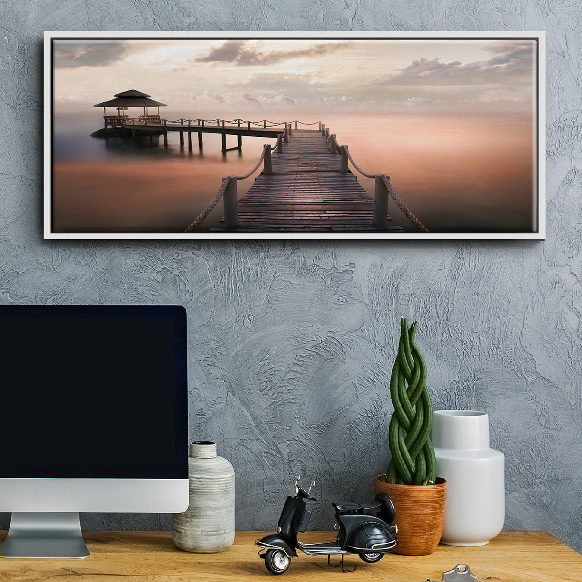 Early Morning Maldives - Floater Framed Canvas Print
