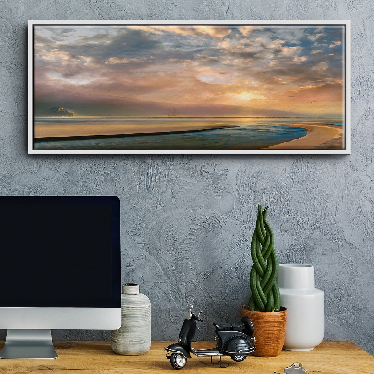 Changing Tides - Floater Framed Canvas Print