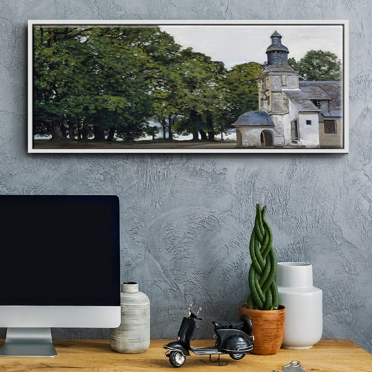 The Chapel Notre - Floater Framed Canvas Print