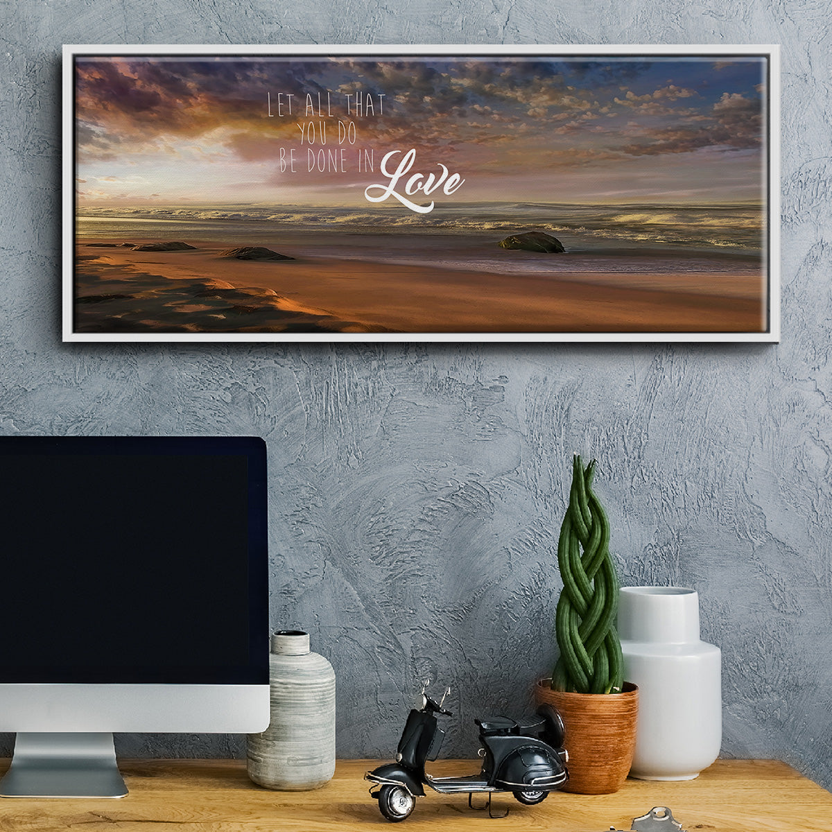 Be Done In Love - Floater Framed Canvas Print