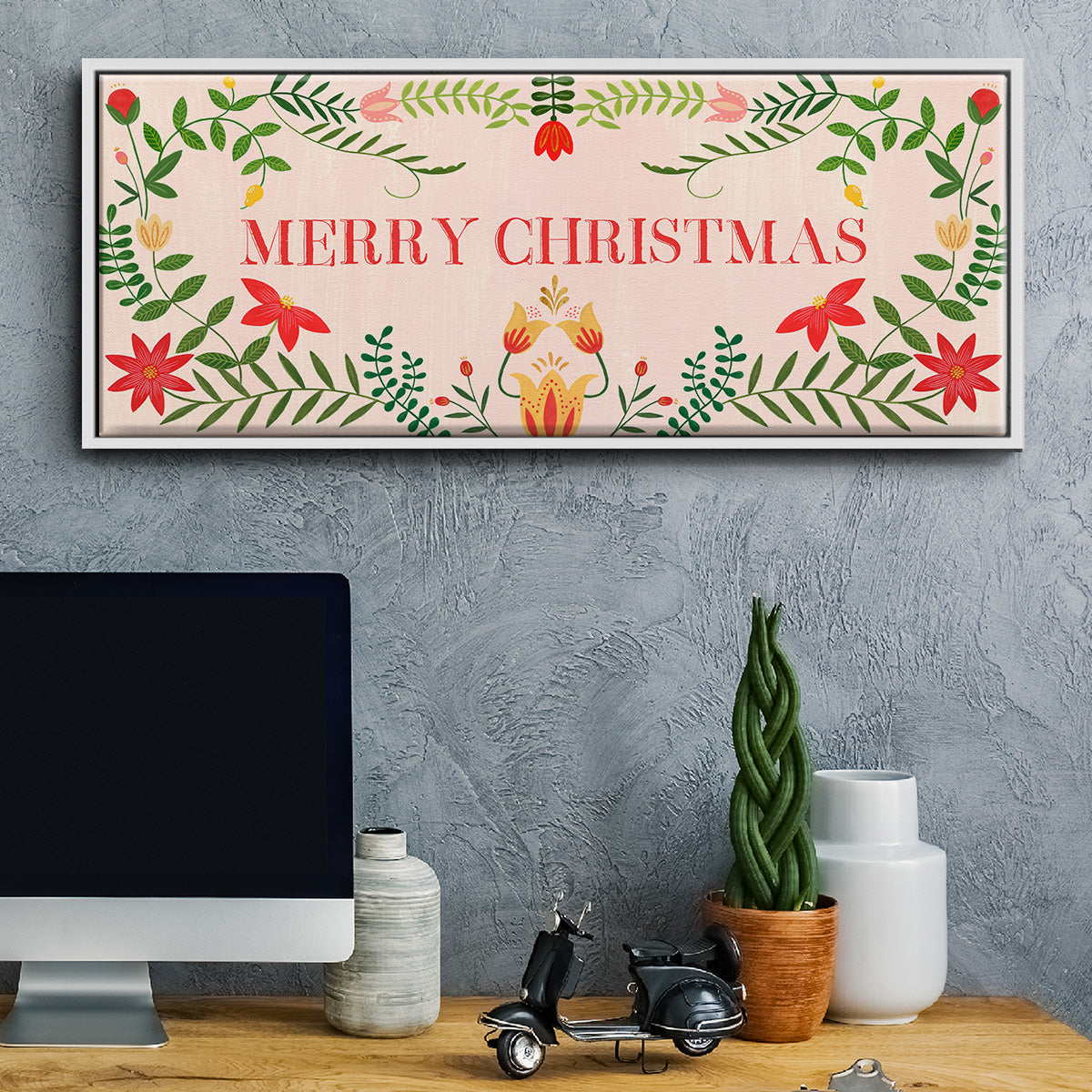 Twelve Days Collection D - Floater Framed Canvas Print