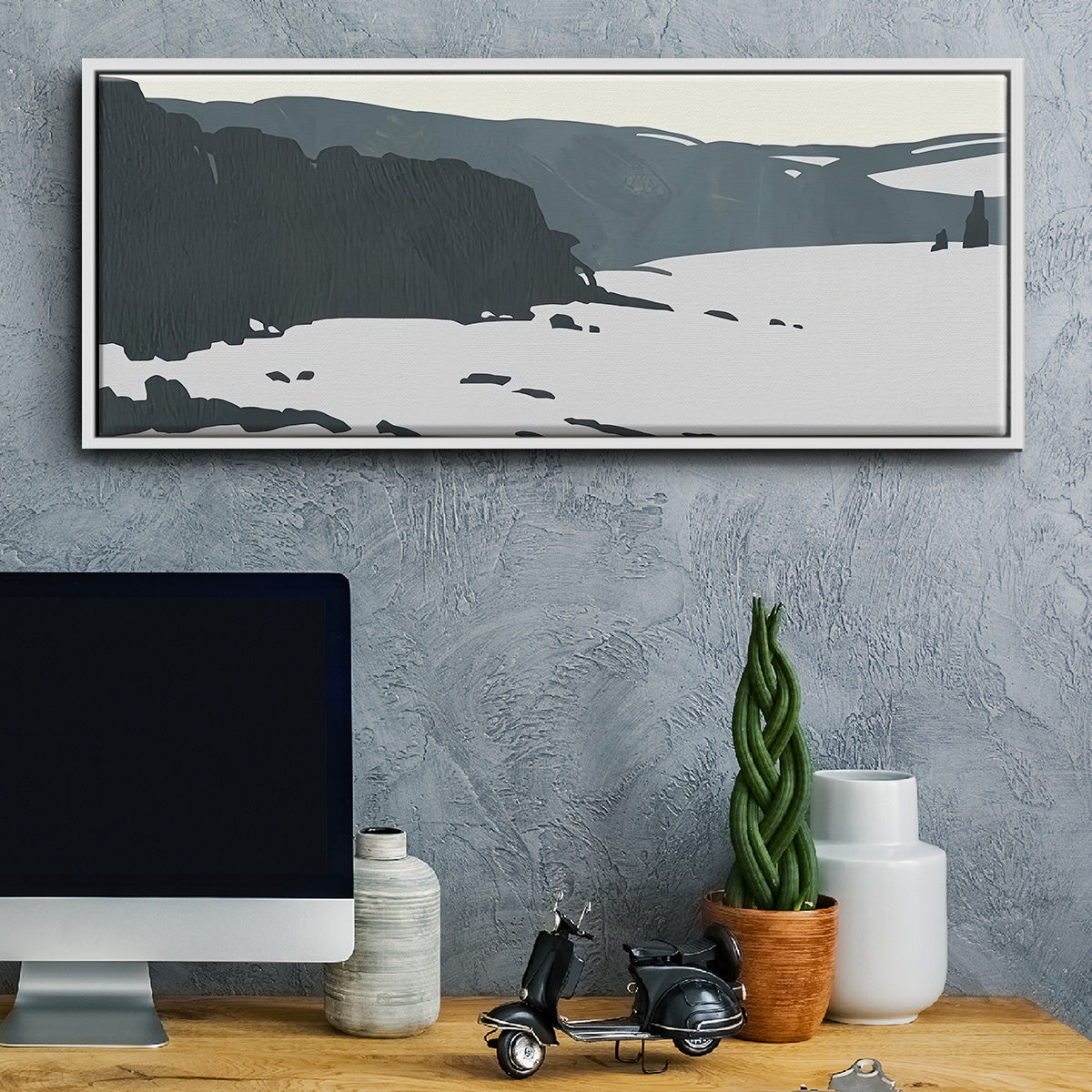 Cutter Island I - Floater Framed Canvas Print